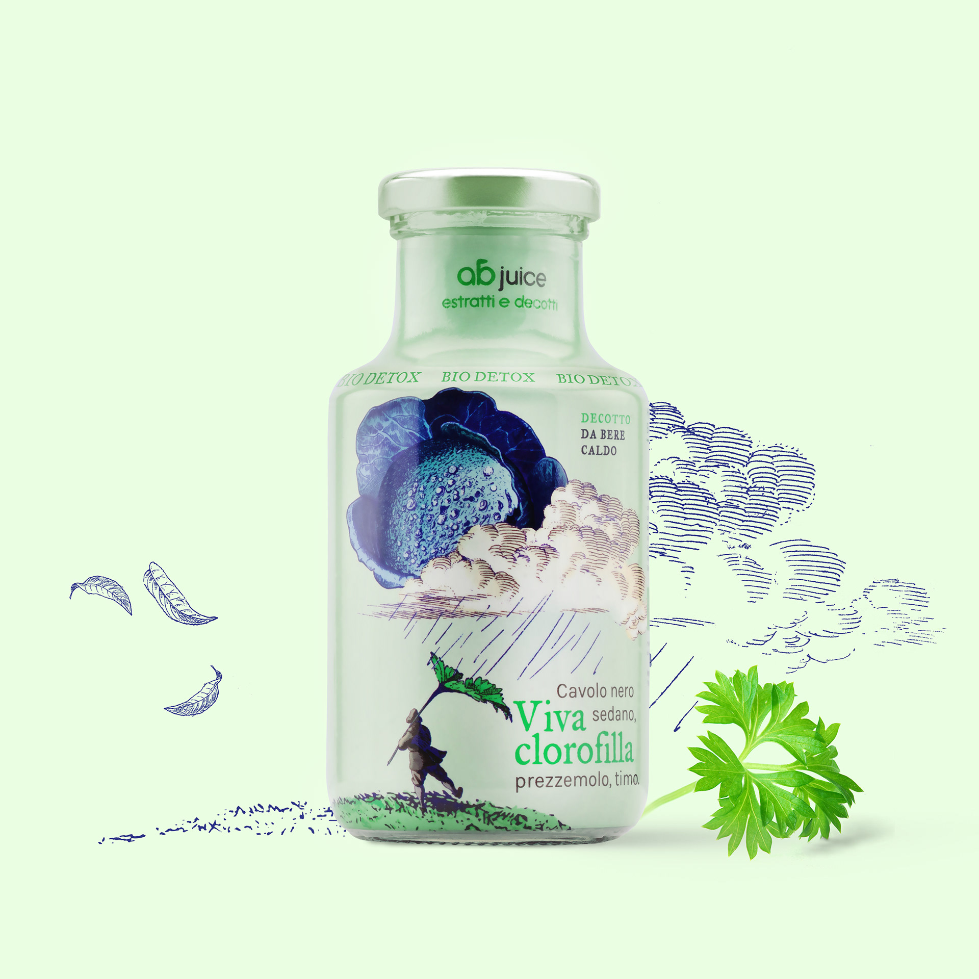 超現(xiàn)實場景插畫果汁包裝設計