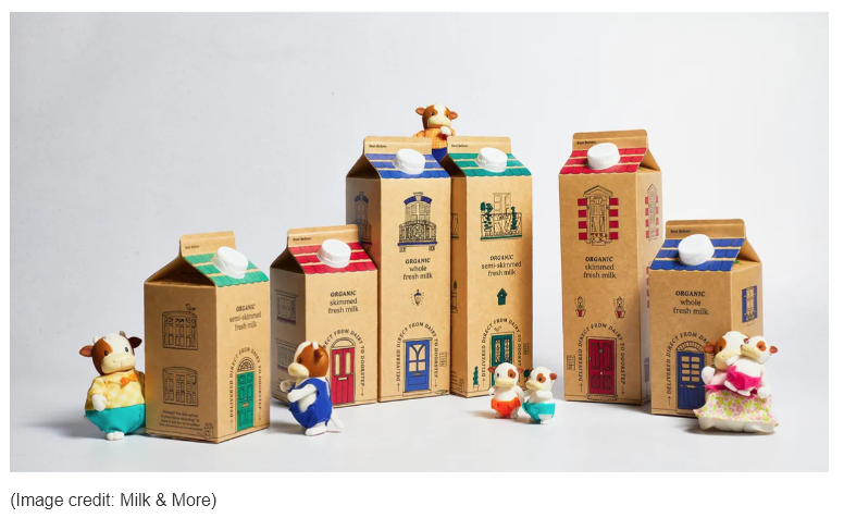 牛奶包裝設(shè)計(jì)Milk&More為早餐桌帶來歡樂。