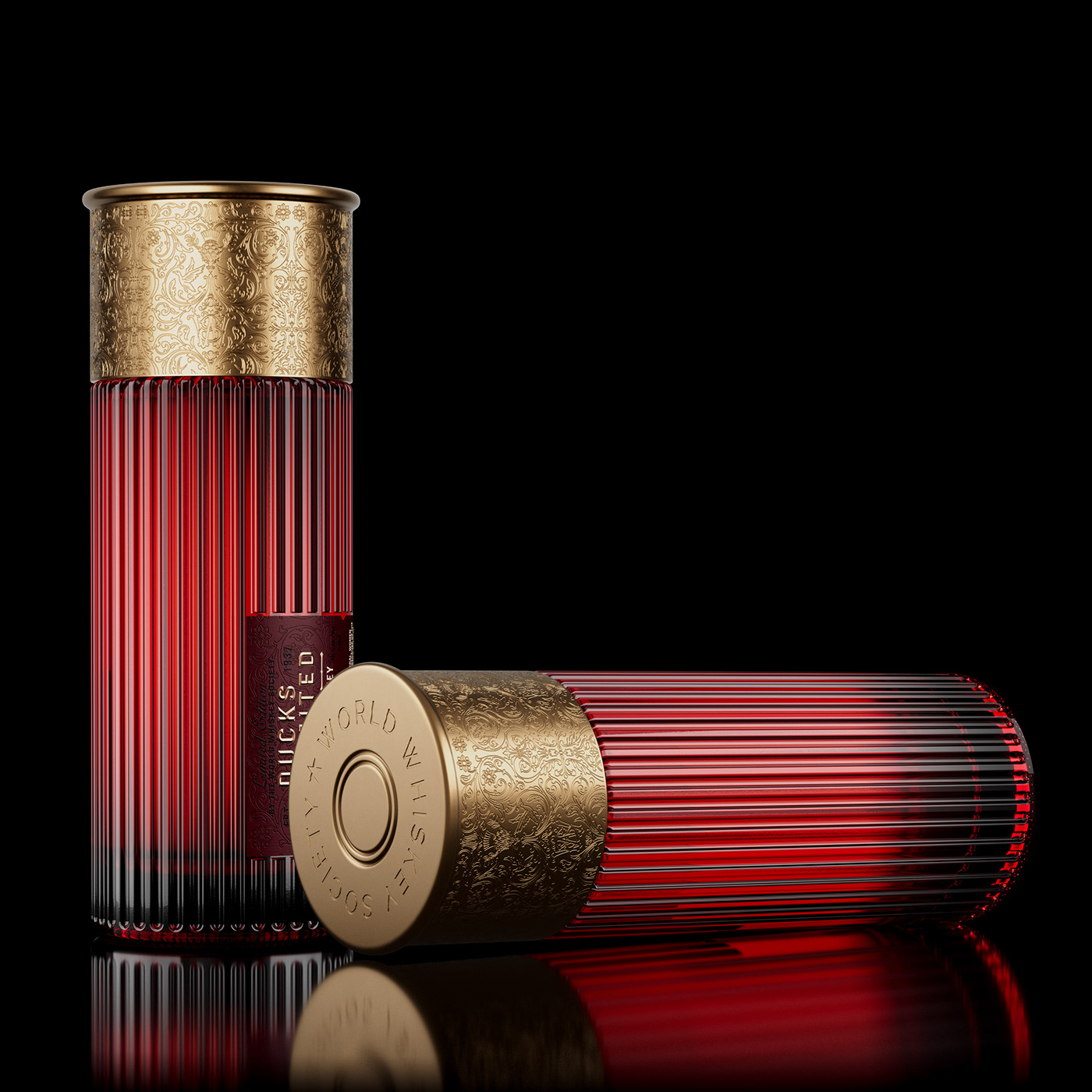 由 Think Bold Studio 精心打造的 Ducks Unlimited Shotgun shell 酒瓶設計及包裝設計。