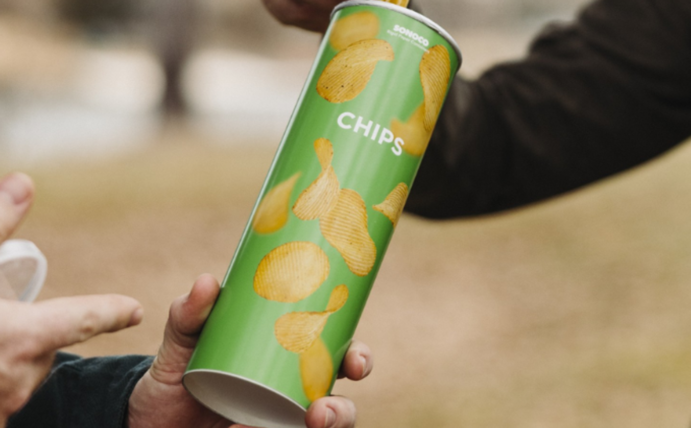 紙罐薯片包裝設(shè)計(jì)，Sonoco 推出紙罐，甚至底部也是紙質(zhì)的