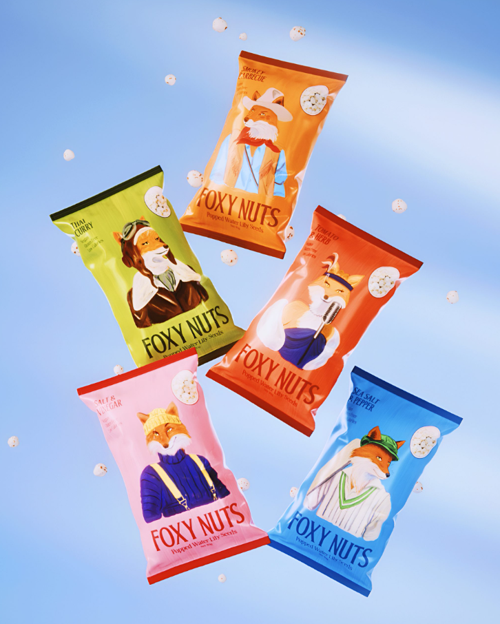 膨化零食包裝設計欣賞：狐貍堅果