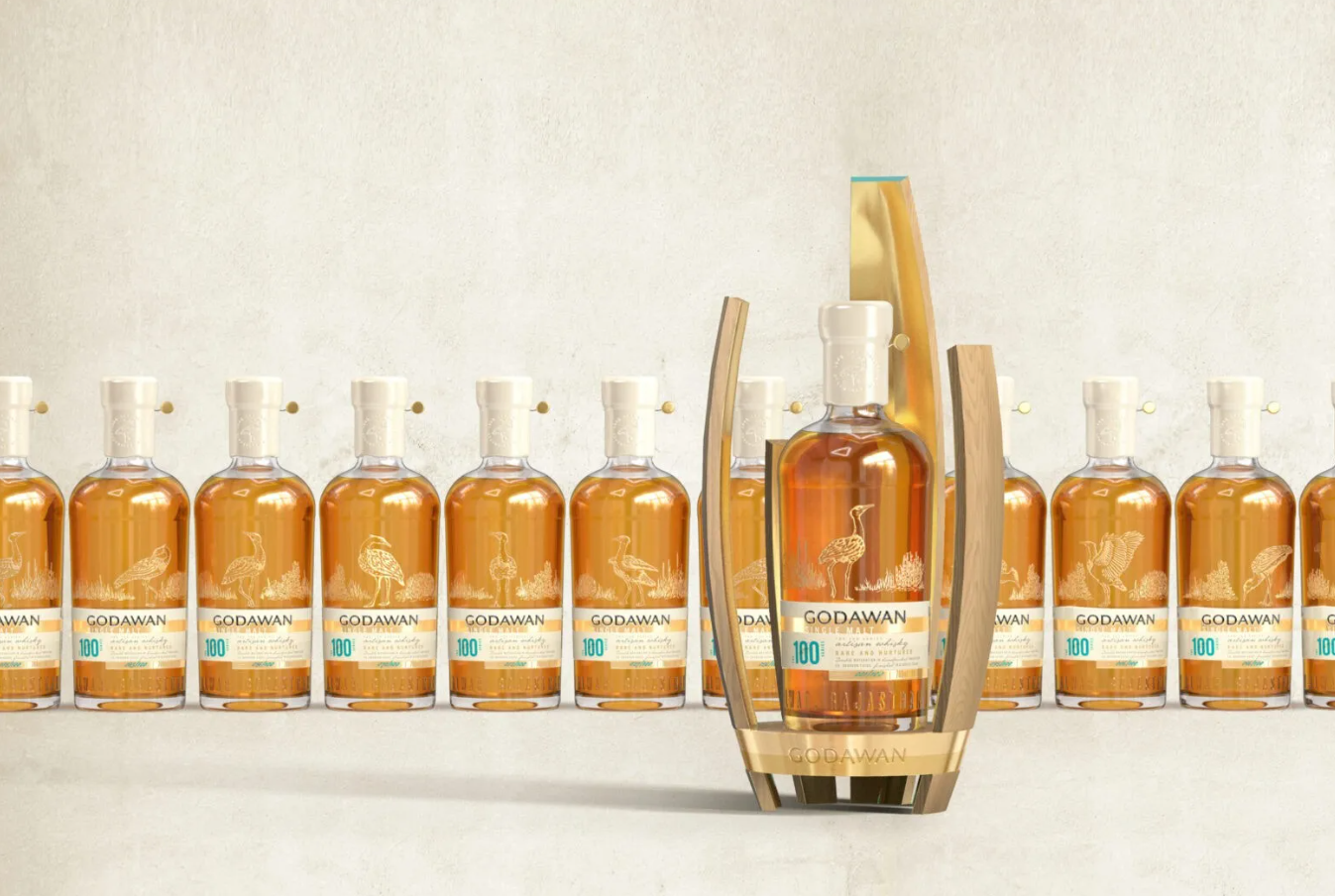 Godawan 100系列包裝設計——一種稀有且獨特的威士忌，用于拯救稀有物種。