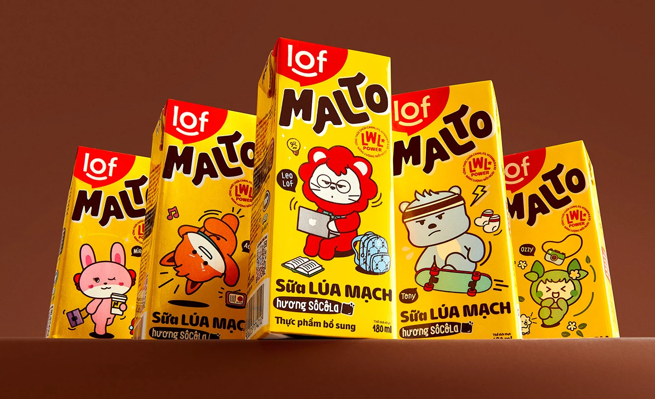 越南LOF Malto牛奶包裝設(shè)計(jì)IP創(chuàng)意